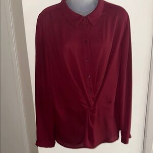 Alfani Burgundy Button Down Shirt XL